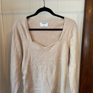 Old Navy Tan Ribbed Knit Top